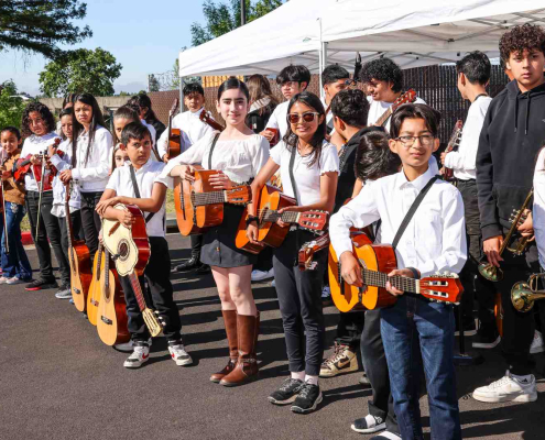 youth music education children playing instruments